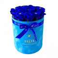 Luxurious Blue Velvet Floral Arrangement: 15 Handmade Soap Roses