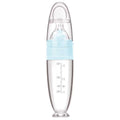 Baby Spoon, Silicone with reservoir for Solid Food 90 ml Blue - MAYONAL STORE