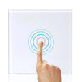 Simple Switch with Touch PNI SH101 made of glass, White with LED indicator - MAYONAL STORE